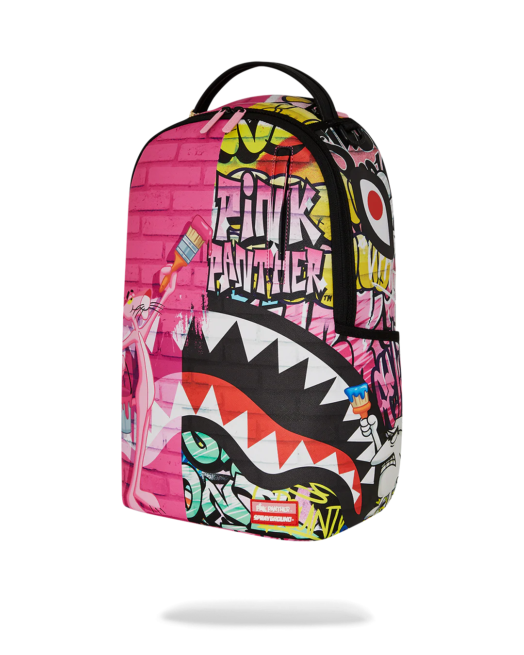 PINK PANTHER PAINTING OVER GRAFFITI DLXR BACKPACK