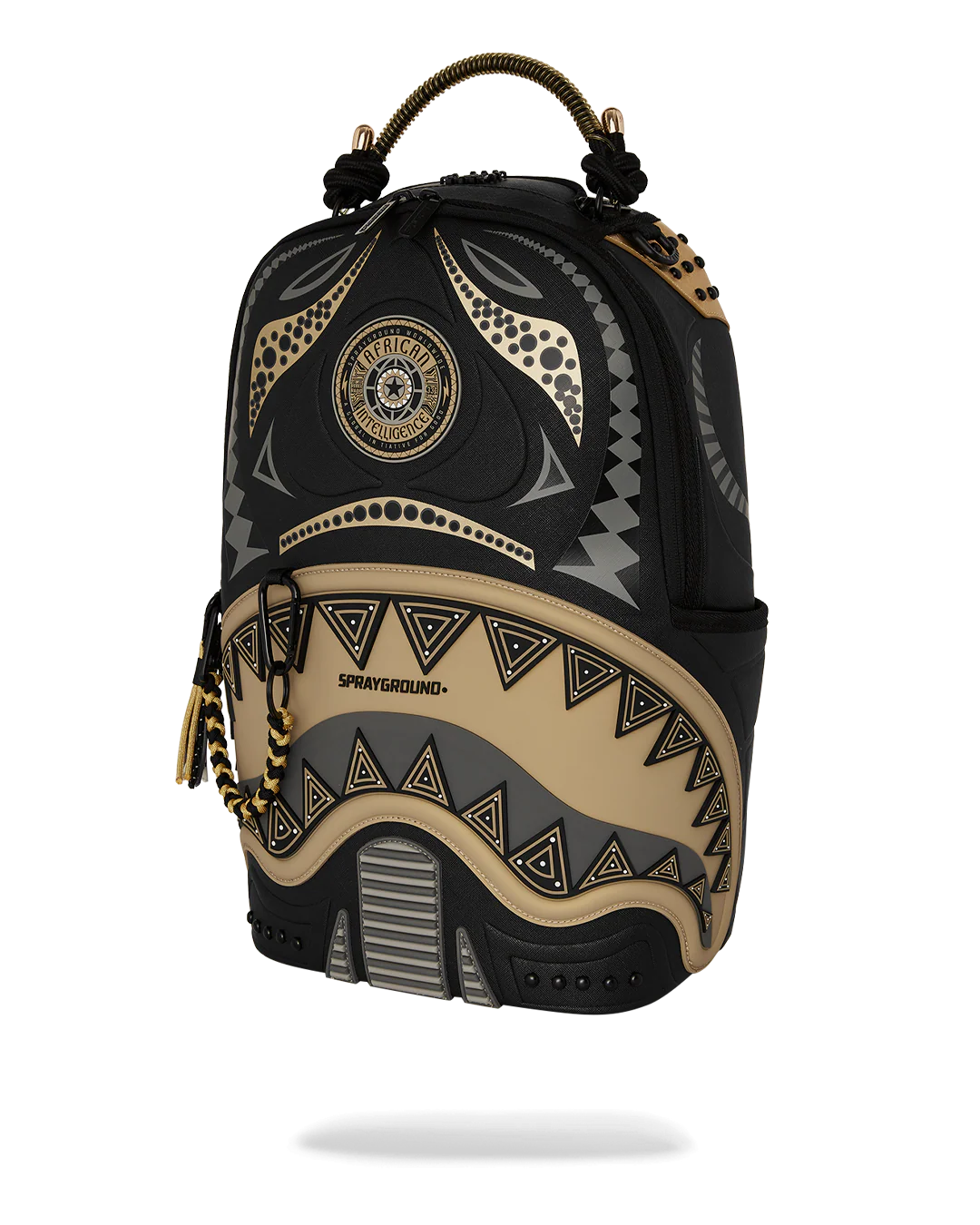 AI WONDERLAND GOLD AND BLACK BACKPACK
