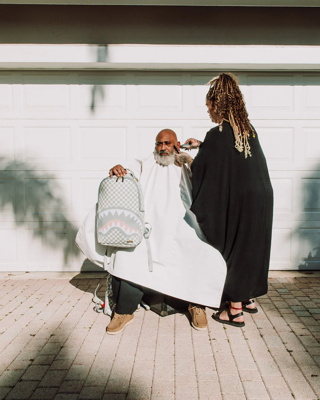 KNIT SHARKS IN PARIS IN CREAM DLX BACKPACK