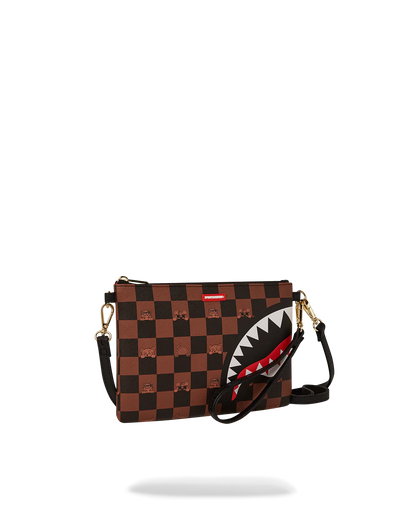 PEEKING CHARACTER CHECK POUCHETTE