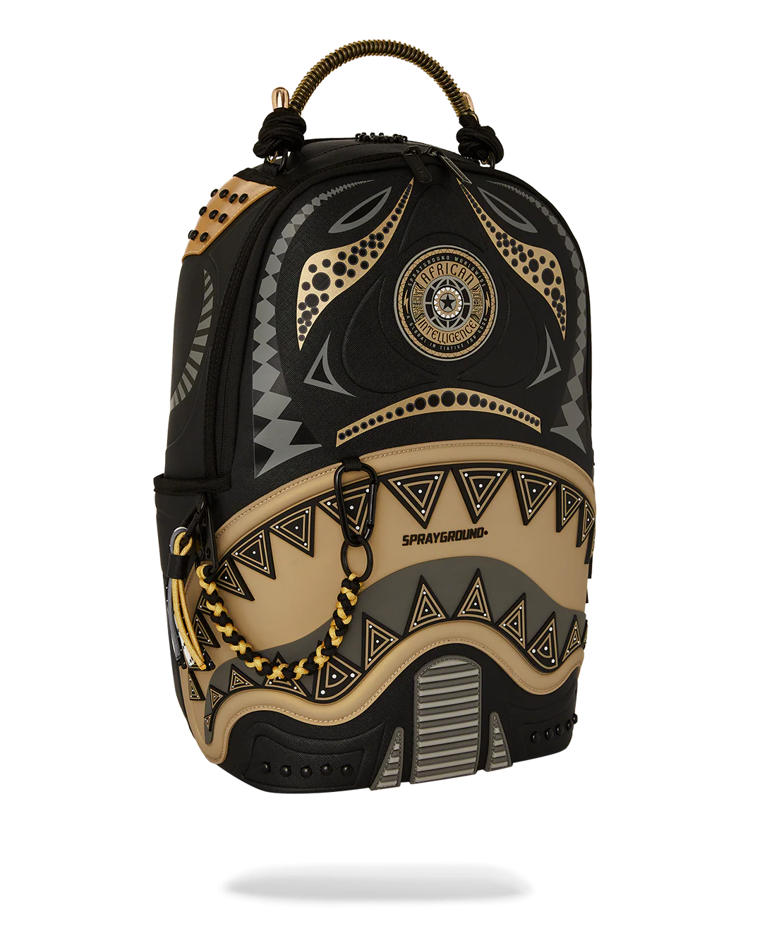 AI WONDERLAND GOLD AND BLACK BACKPACK