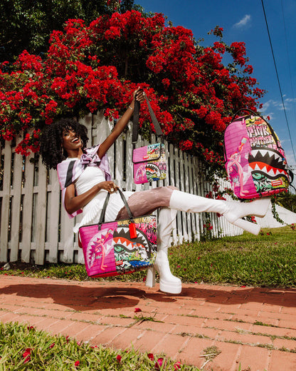 PINK PANTHER PAINTING OVER GRAFFITI DLXR BACKPACK