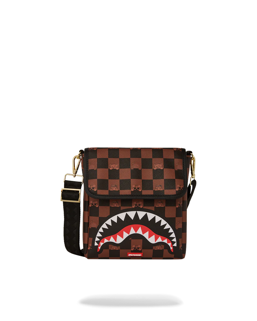 PEEKING CHARACTER CHECK MESSENGER SLING