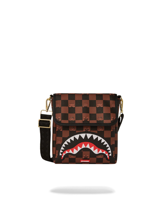 PEEKING CHARACTER CHECK MESSENGER SLING