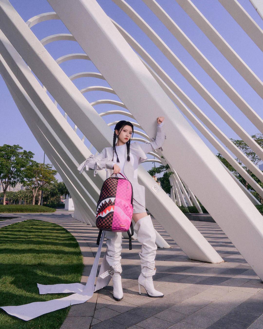 SPLIT SIP PINK CHECK DLXSV BACKPACK