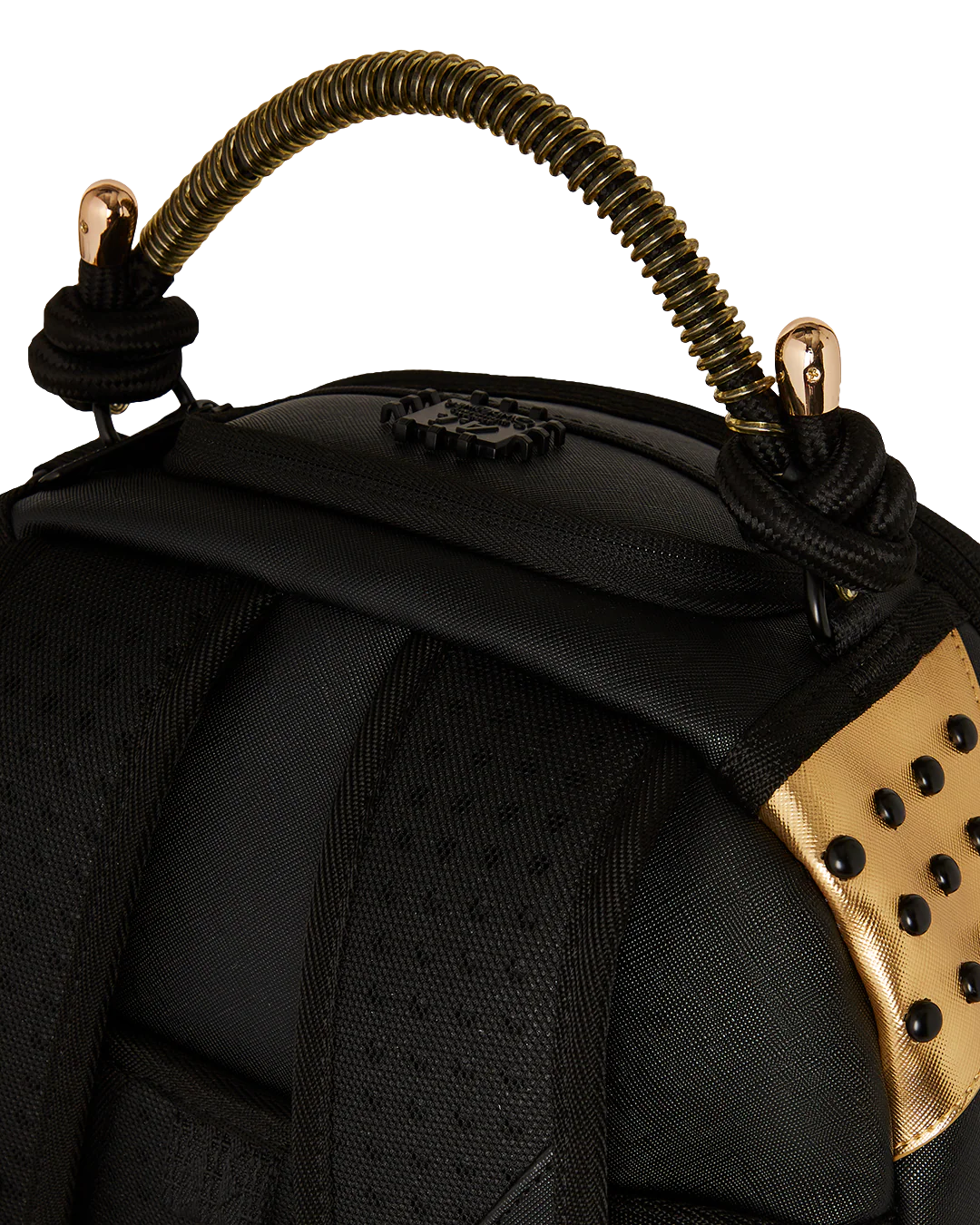 AI WONDERLAND GOLD AND BLACK BACKPACK
