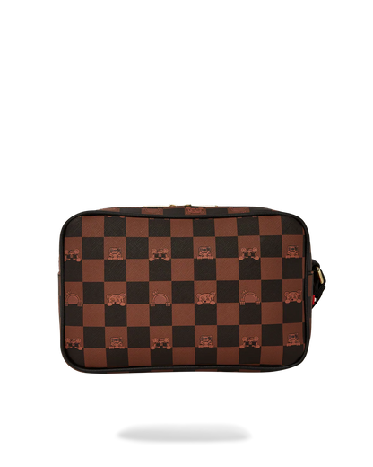 PEEKING CHARACTER CHECK TOILETRY