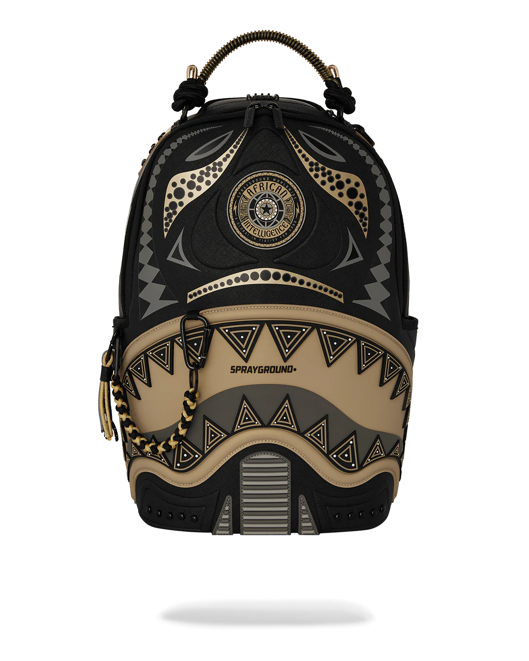 AI WONDERLAND GOLD AND BLACK BACKPACK