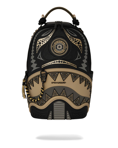 AI WONDERLAND GOLD AND BLACK BACKPACK