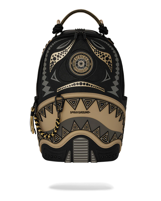 AI WONDERLAND GOLD AND BLACK BACKPACK