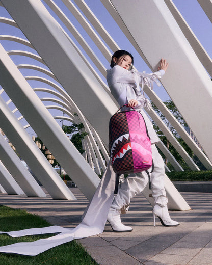 SPLIT SIP PINK CHECK DLXSV BACKPACK
