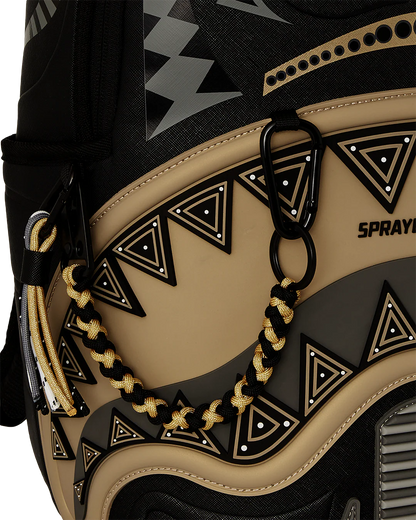 AI WONDERLAND GOLD AND BLACK BACKPACK