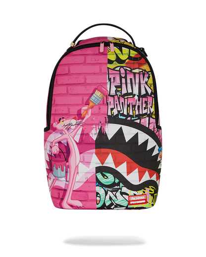 PINK PANTHER PAINTING OVER GRAFFITI DLXR BACKPACK